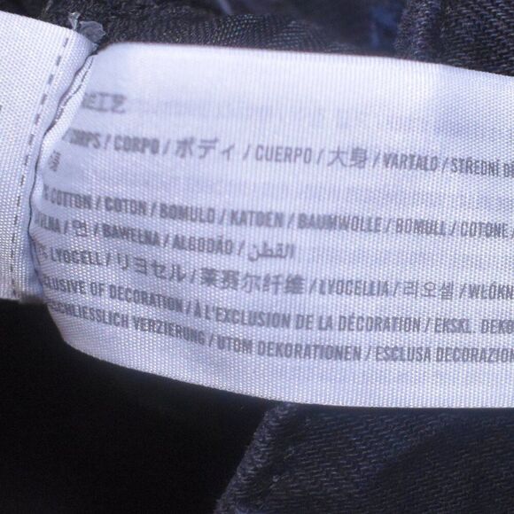 Abercrombie Black High Rise Wide Leg Jeans Size 29/8 Loose Fit Baggy Y2K Style - Picture 10 of 10